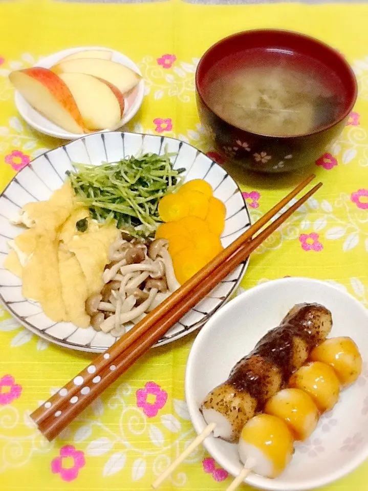 油揚げと豆苗のさっと煮|さとう かおりさん