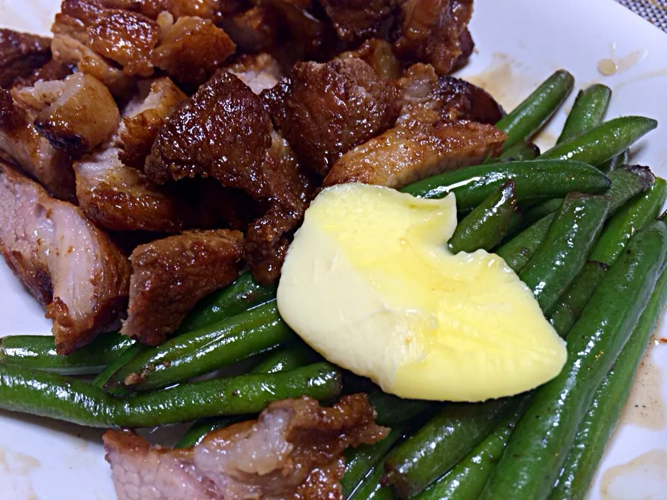 Sizzling Meat and Beans for Dinner 😍|analynさん