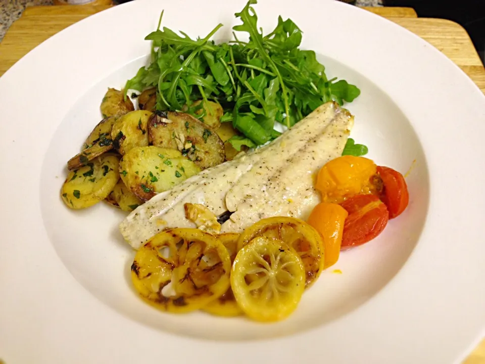 Roasted Sea Bass with Caramelised Lemons|Steve Pountneyさん