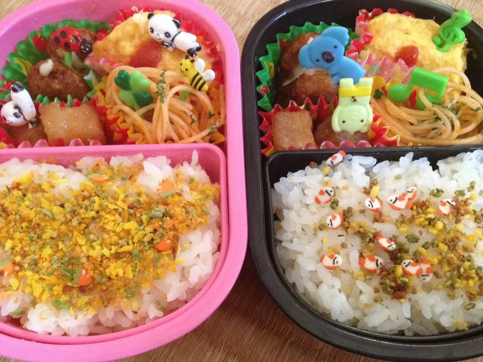 幼稚園のお弁当 1/27⁂ふりかけご飯⁂|5児のママさん