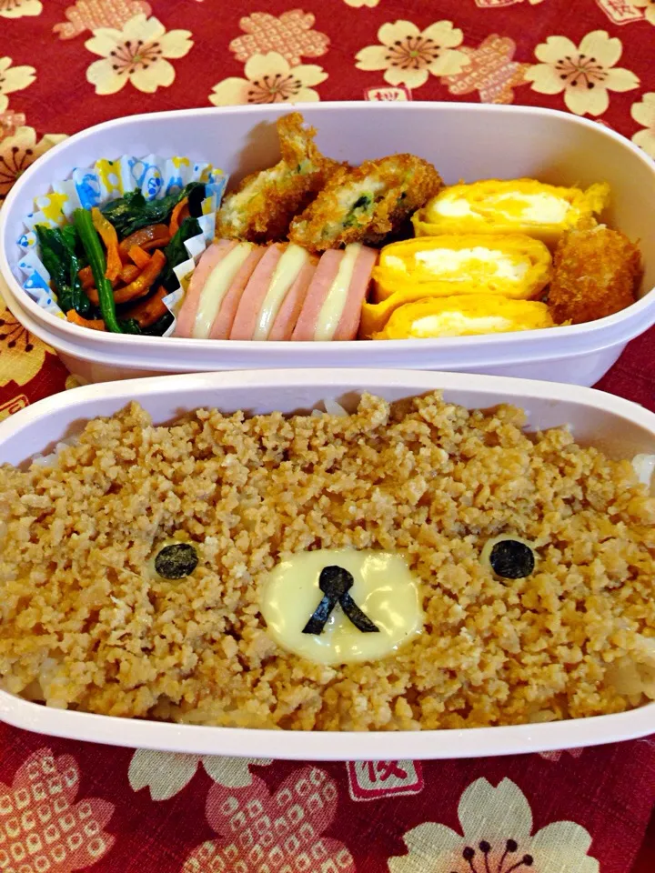 リラックマそぼろ弁当|なでしこさん