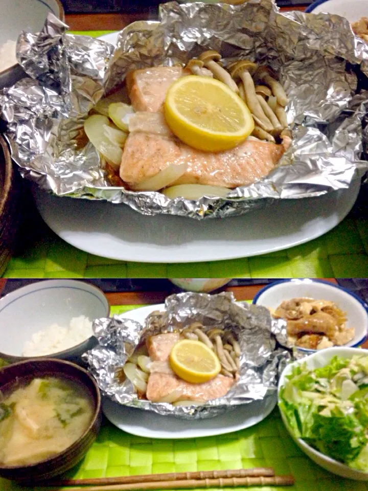 Snapdishの料理写真:🐟鮭ハラスのホイル焼きレモンバター風味🍋|マニラ男さん