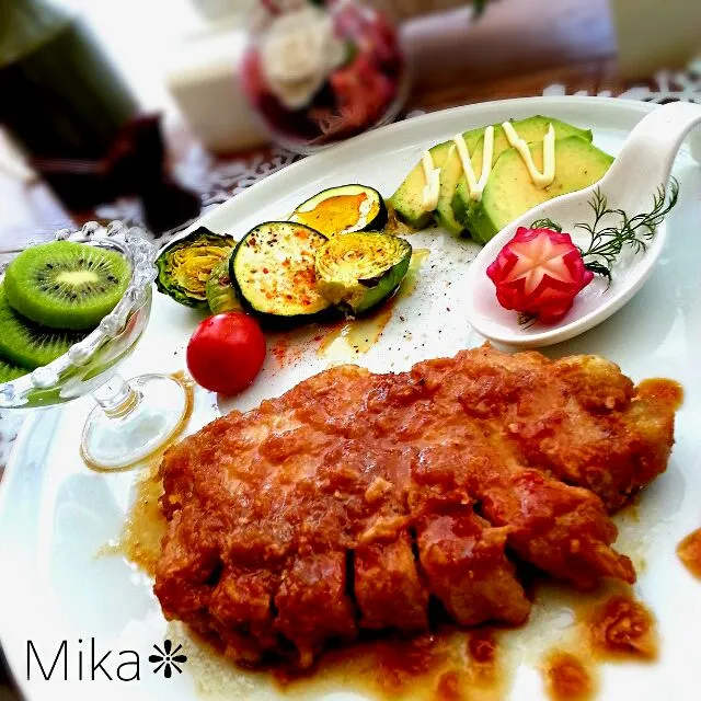 トッシーのトンテキ～(•ˆ-ˆ•)ﾉ💗|Mika❈さん