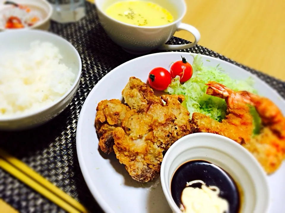 唐揚げ定食♡|まっすーさん