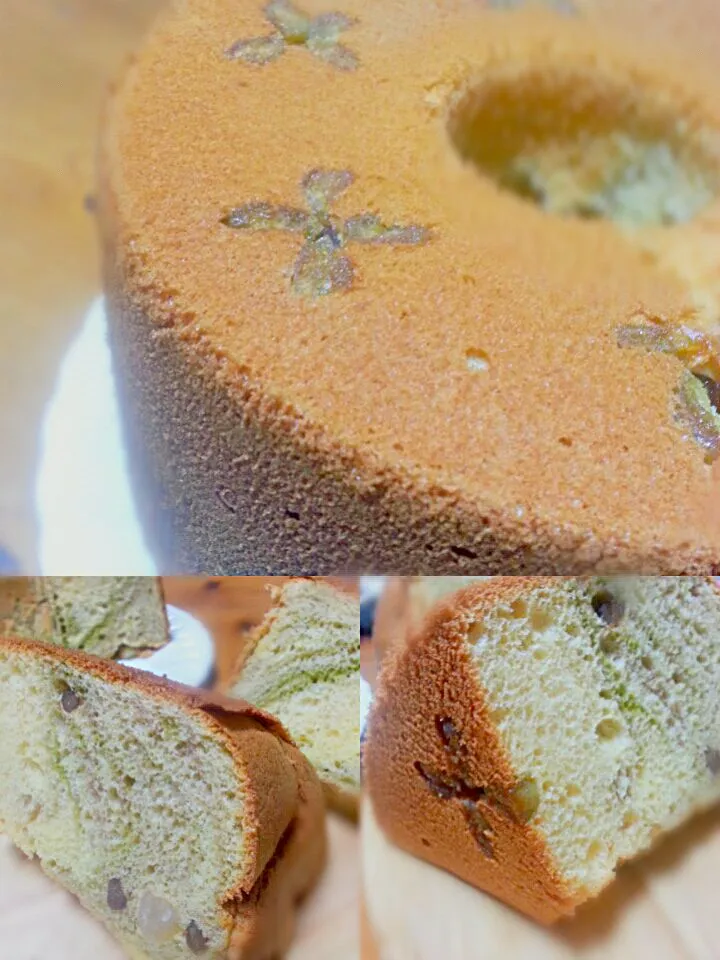 Soybean flour×Redbean×Green tea CHIFFON|Alley Catさん