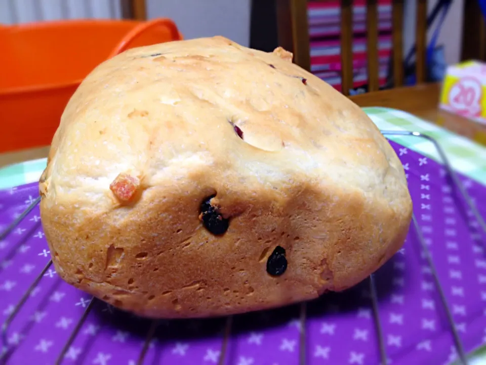 焼きあがりwドライフルーツパン🍞|Kojiさん