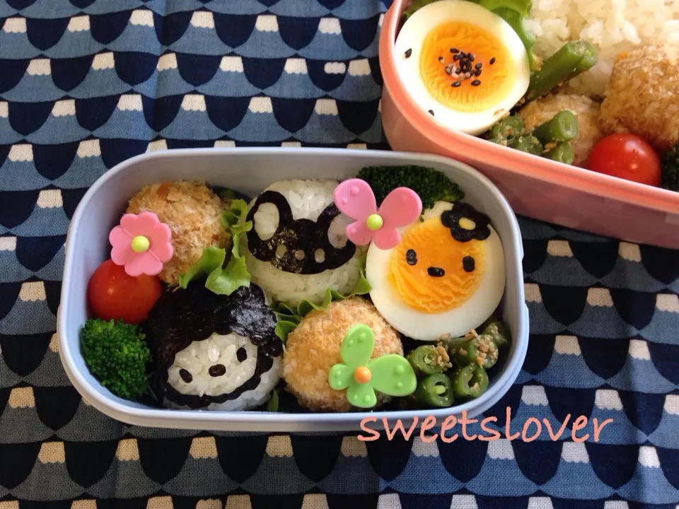 Snapdishの料理写真:娘＋自分のお弁当♩|くぅさんさん