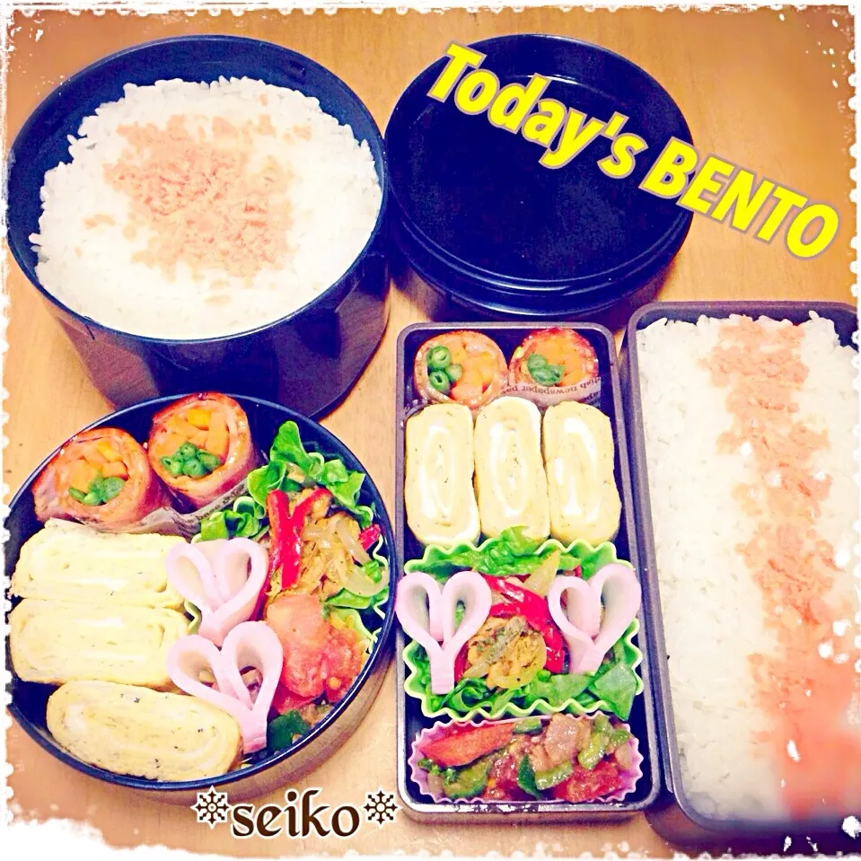 旦那さんと長女のお弁当☆ 2014.1.29|*seiko*さん