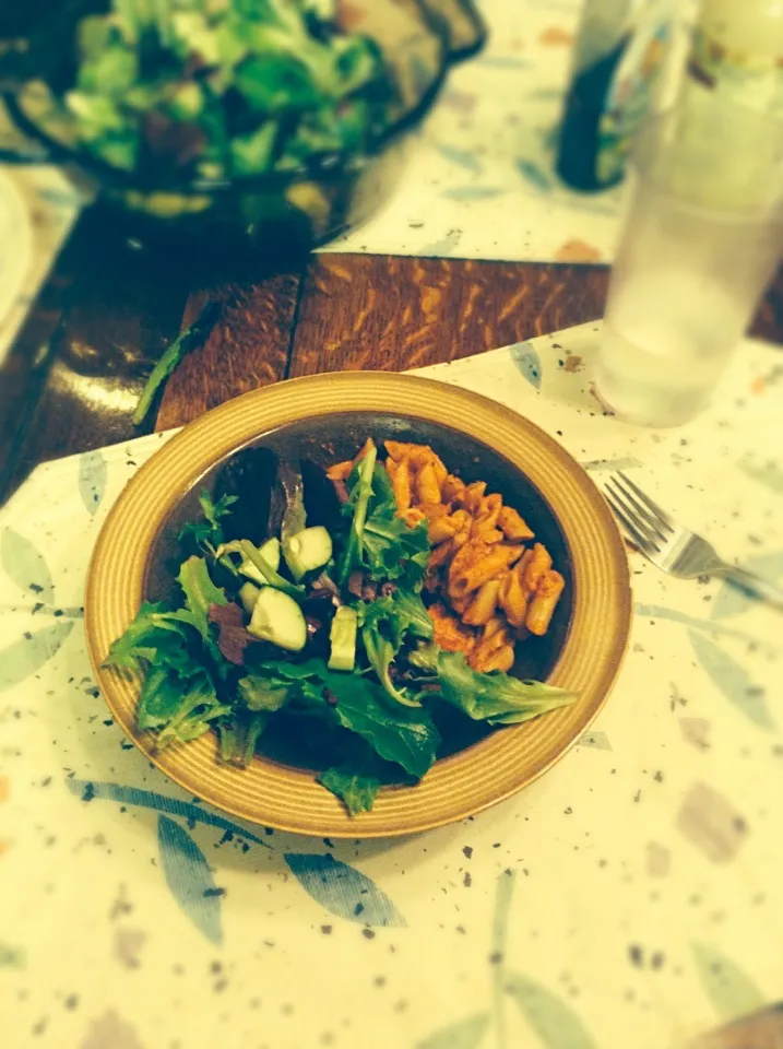 Pasta and green salad|Sai linさん