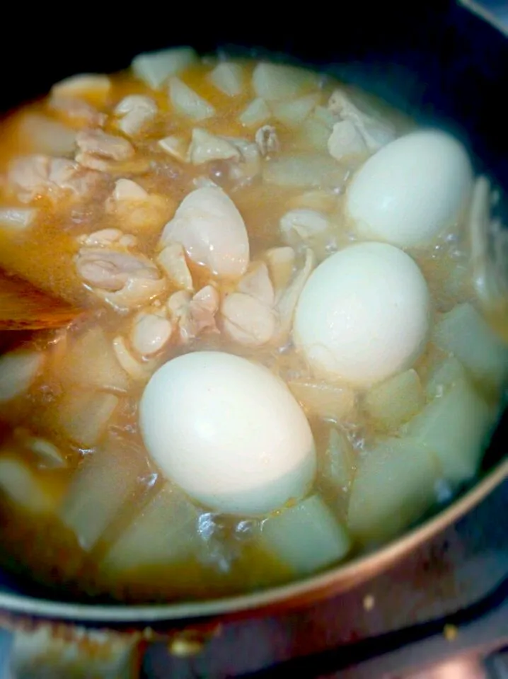 鶏肉大根卵の煮物(•ө•)|織田 菜見子さん