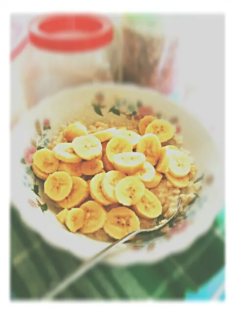 banana slices n oats|miss honhonさん