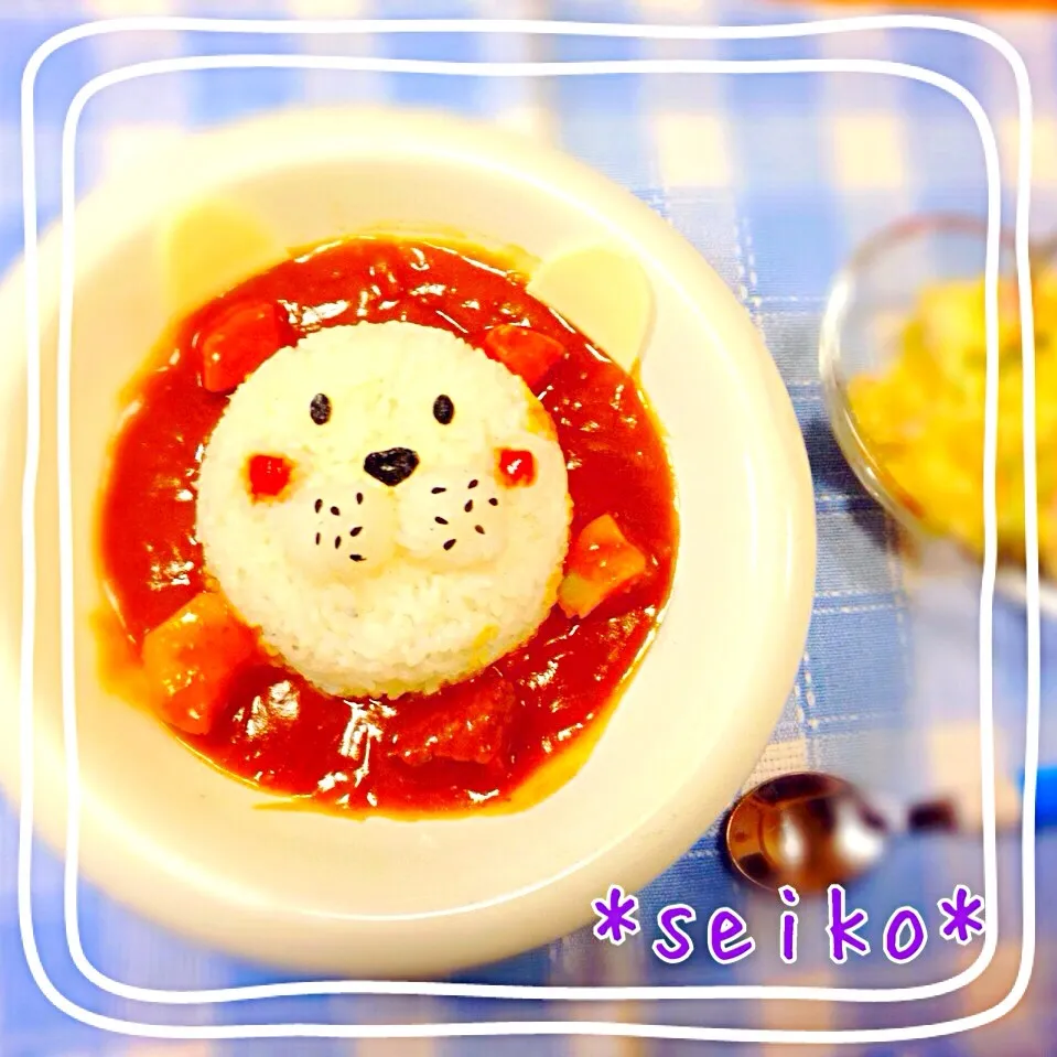 Snapdishの料理写真:ライオンちゃんカレー(❁´◡`❁)|*seiko*さん