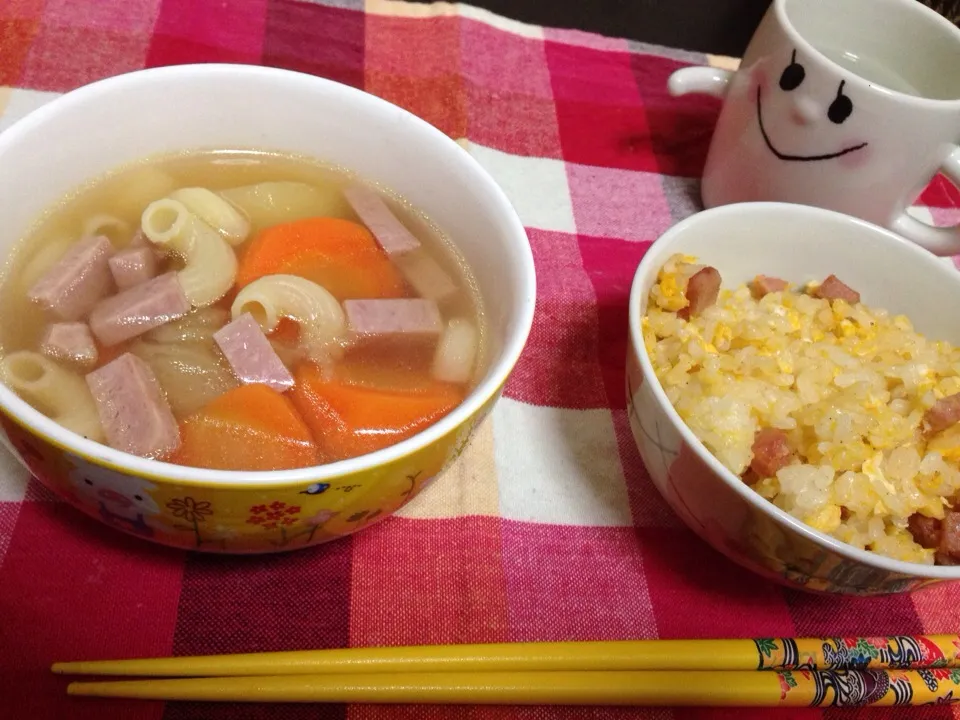 ヘルシースープ & お手軽炒飯|r i n *さん