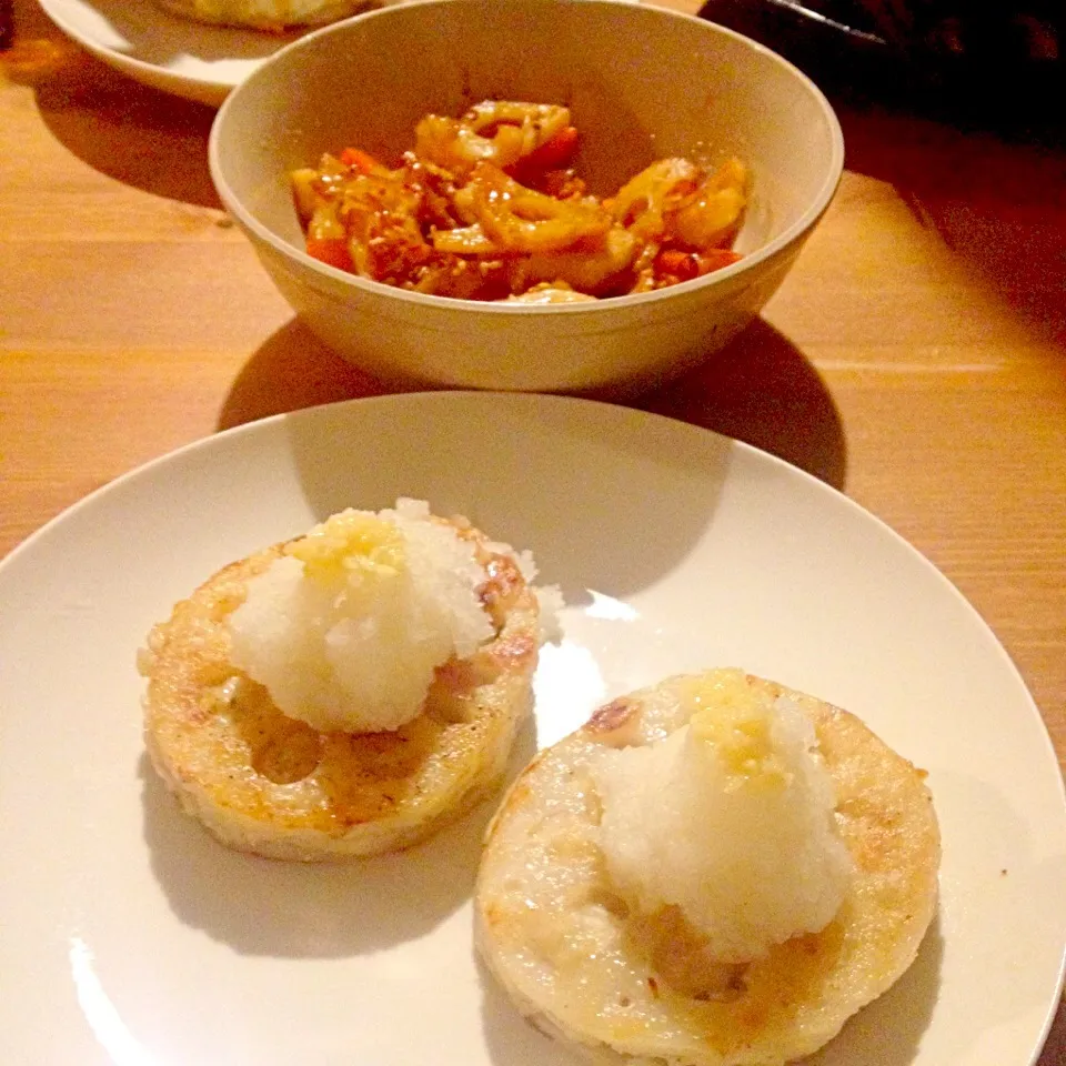 蓮根のはさみ焼きと蓮根のキンピラ|☆あいあい☆さん