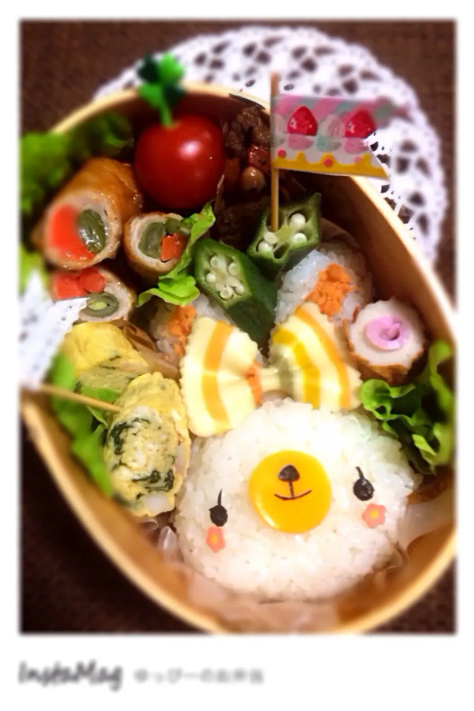 ゆっぴーઈ(◕ั◡◕ั)*ﾟ*♡のお弁当『リボンうさぎ🐰』|kumiさん