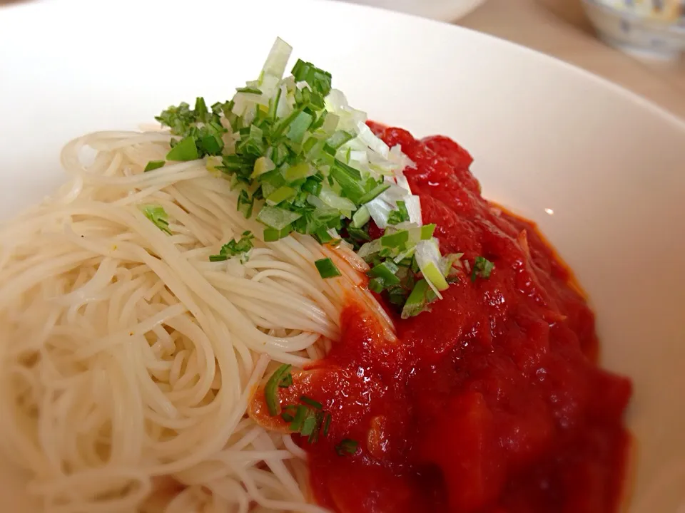 トマトソース素麺、ビーフン用には五香粉いれたら美味しい|aveeさん