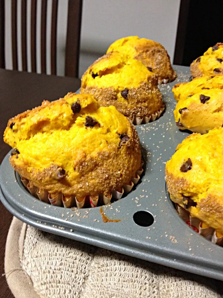 Chocolate chip pumpkin muffins ♪ チョコチップかぼちゃマフィン|madcarさん