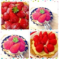 Snapdishの料理写真:娘の誕生日ケーキ試作(*^o^*)🍓いちごタルト🍓