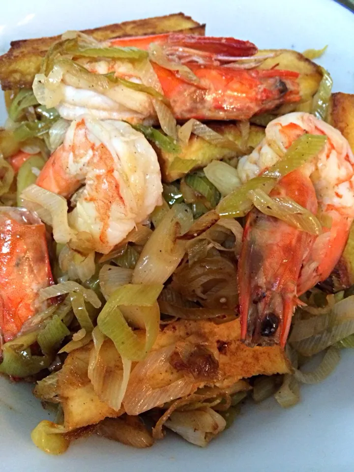 Leeks with prawns and tofu|Ong Sor Fernさん