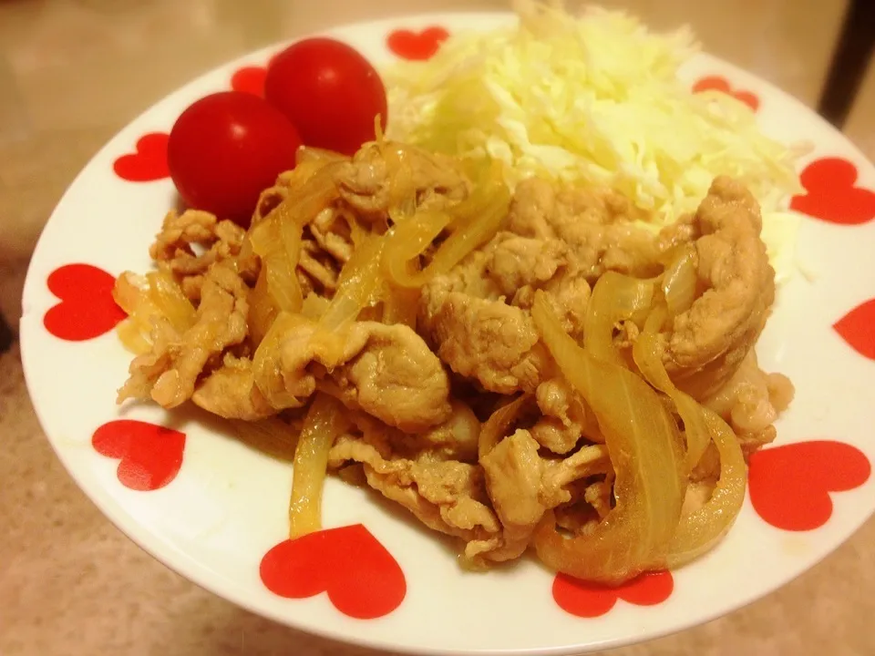 Snapdishの料理写真:豚肉しょうが焼き|ちひろさん