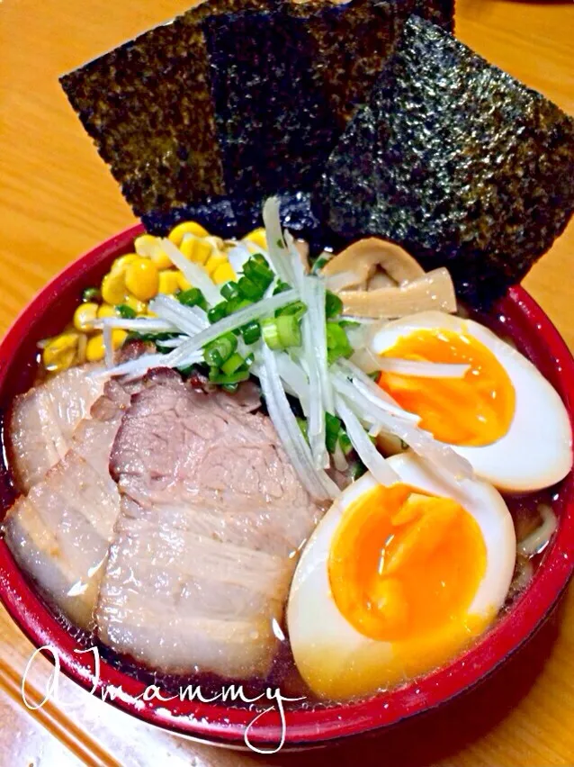 ★100投稿目😊自家製焼豚と味玉ラーメン★|あいママさん