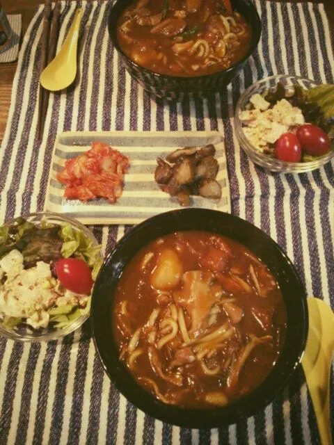 二日目のカレーでカレーうどん|まいぱんさん