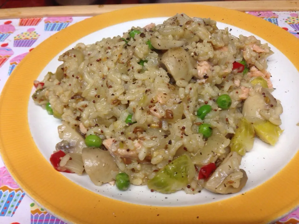 Sprout and smoked salmon risotto|Alan (Fred) Pipesさん