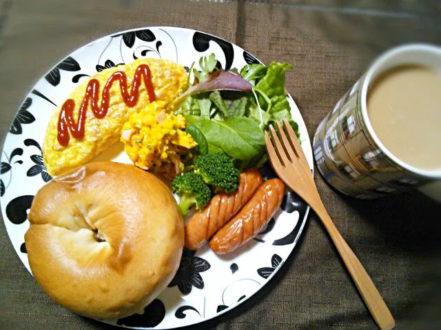 ベーグルで朝ごはん|ゆっこさん