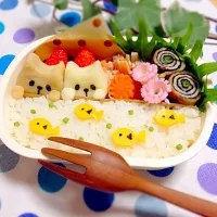 お魚たべたいにゃー弁当♡