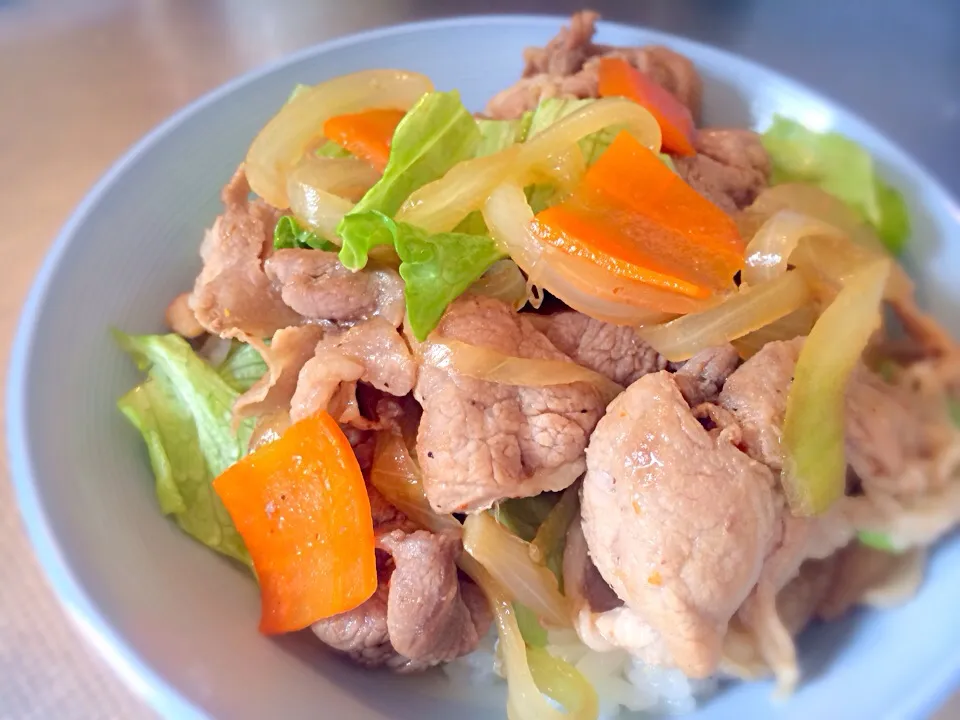 スタミナ丼 〜生姜焼き風〜|たんぽぽさん