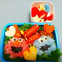 クッキーモンスター&エルモ弁当|Mami Aokiさん