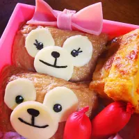 Snapdishの料理写真:ダッフィー シェリーメイ キャラ弁☆|rumiさん