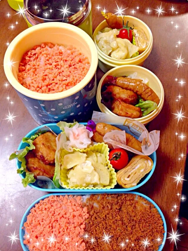 娘と息子のお弁当⭐️|みきさん