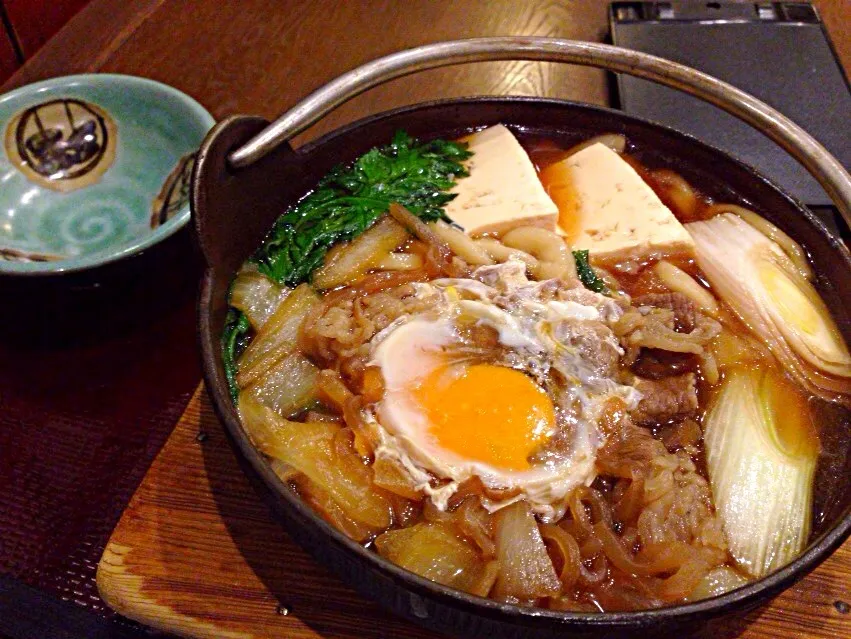 Snapdishの料理写真:すき焼きうどん|Ayuco Kawashimaさん