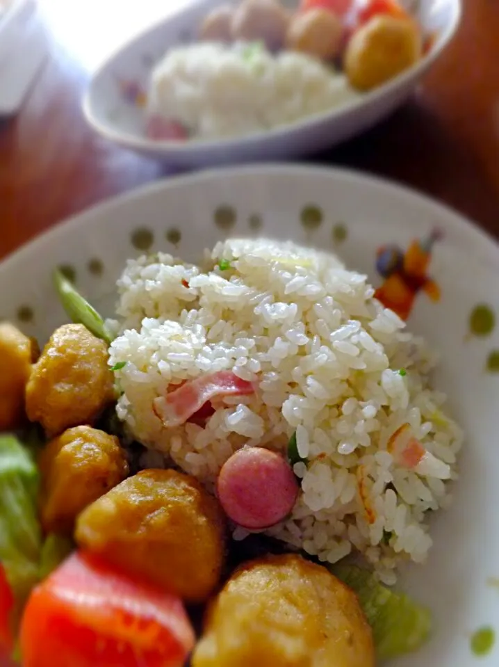 Snapdishの料理写真:ポトフのスープで簡単炊飯器ピラフ|chiecoさん