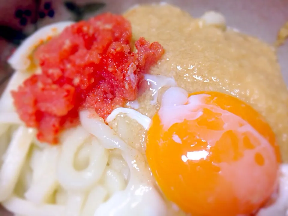 明太とろろうどん|ゆないちごさん