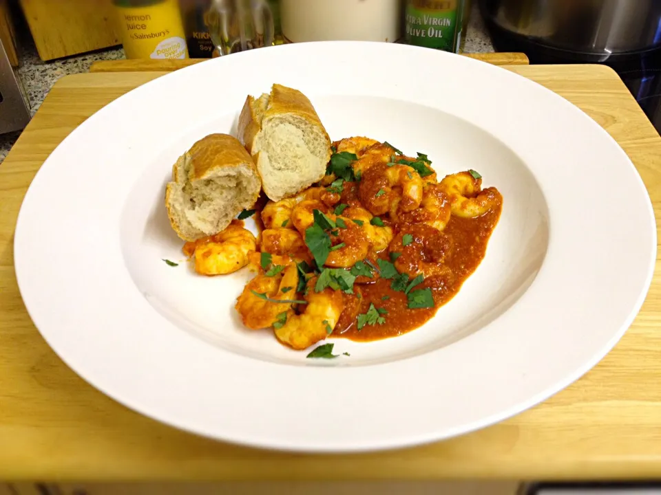 Portuguese Style Piri-Piri Shrimp with Crust Bread|Steve Pountneyさん