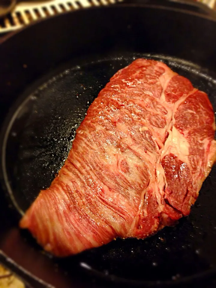 Snapdishの料理写真:那須牛ロースステーキ Wagyu chuck steak|Funky Chefさん