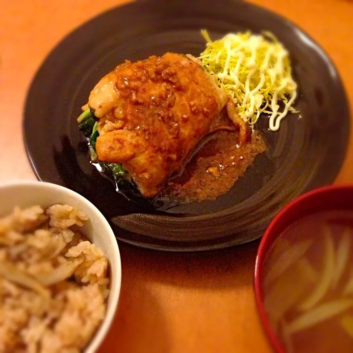 鶏むね肉のニラ包み焼き|ともえさん