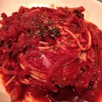 Snapdishの料理写真:簡単にトマトパスタ|MAROさん