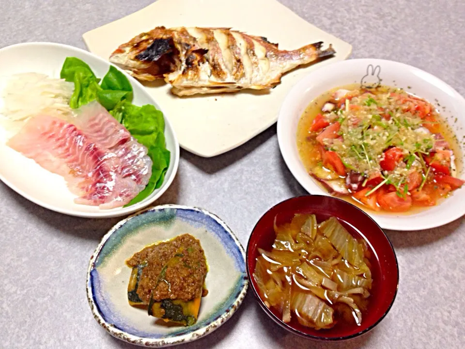 Snapdishの料理写真:今夜もお魚f^_^;)|Orie Uekiさん