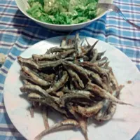 Greek fish Gavros fried in olive-oil.|Onufriadis Efthimiosさん