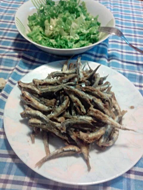 Greek fish Gavros fried in olive-oil.|Onufriadis Efthimiosさん