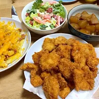 チキンカツとジャガイモチーズ焼き！|まぁ。さん