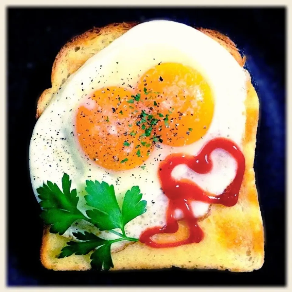 Snapdishの料理写真:♡ Love egg toast ♡|nori.co.jpさん