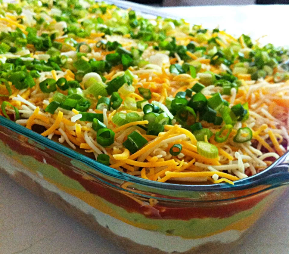 Seven layer dip. #Superbowl|mamaeriさん