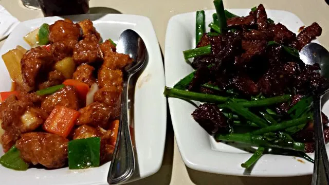 sweet and sour chicken, korean beef dish|SarahJayeさん