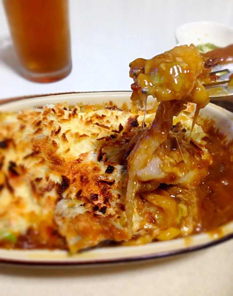 Snapdishの料理写真:餅カレーグラタンだよ〜|nonさん