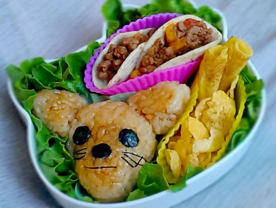 キャラ弁 チワワ Chihuahua theme kid's lunch|The Reinhartsさん