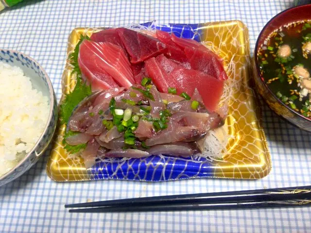 今日の刺身朝ごはん|sakumaさん